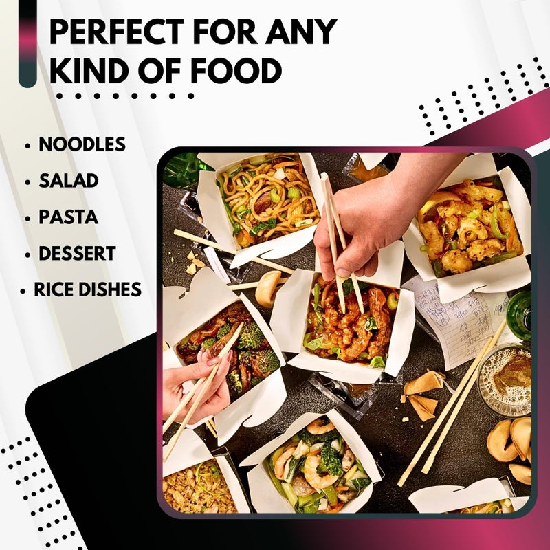 Green Direct 16 oz. Chinese Take Out Boxes â€“ White Paper Food Containers with Metal Handle, Pack of 50 â€“ Disposable To Go Boxes for Leftovers, Party Favors, Meal Prep, and Storage - Image 5